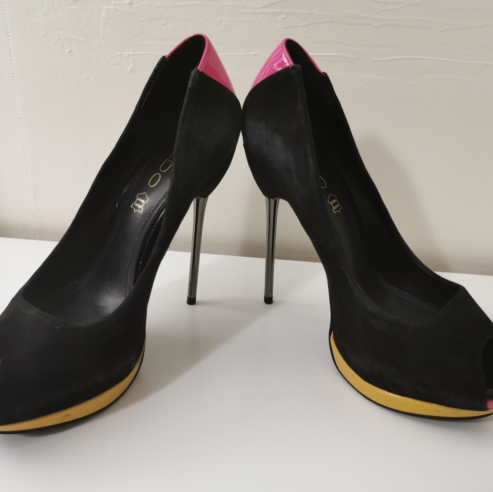Aldo Open Toe Platform Heels Pink Womens Size 37 - Picture 2 of 9